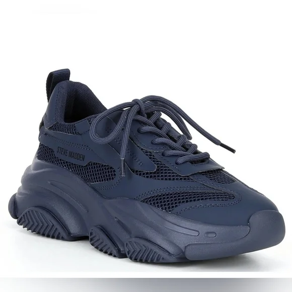 chunky sneakers blue steve madden sneakers